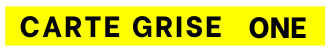 Carte Grise One