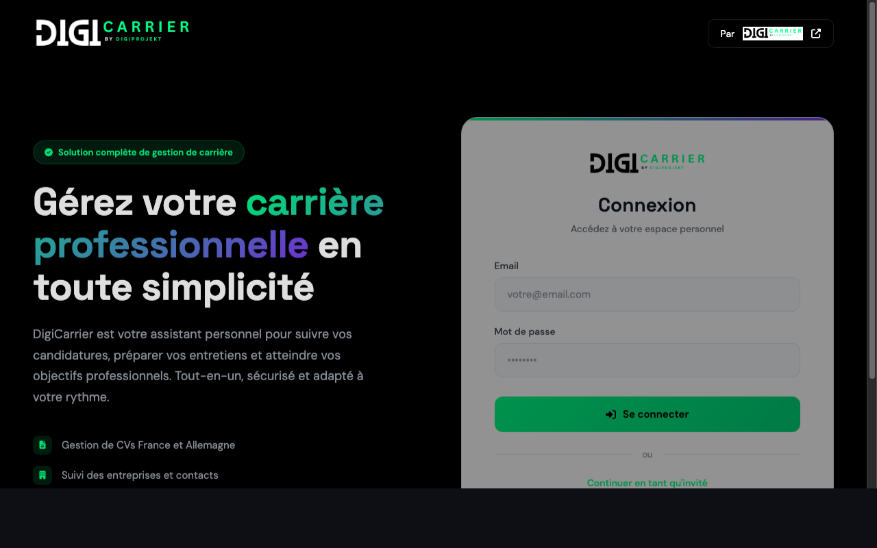 DigiCareer assistant carrière