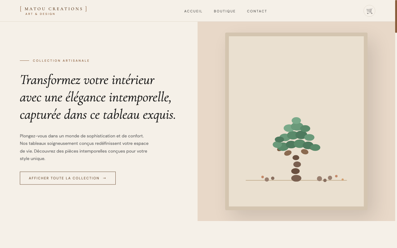 Matou Creations site vitrine